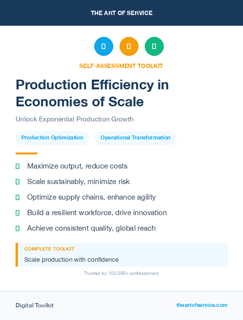 Production Efficiency in Economies of Scale