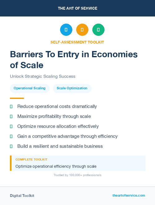 Barriers To Entry in Economies of Scale