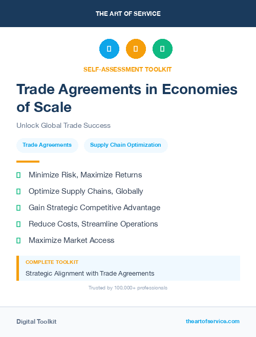 Trade Agreements in Economies of Scale