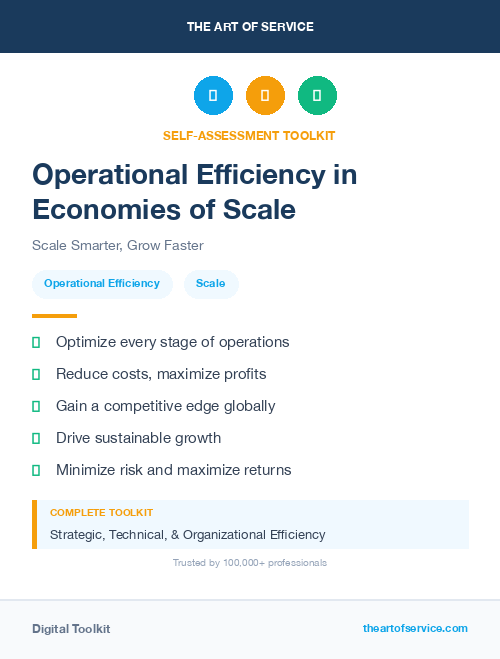 Operational Efficiency in Economies of Scale