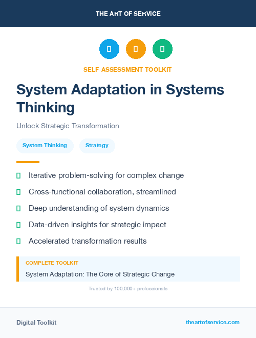 System Adaptation in Systems Thinking