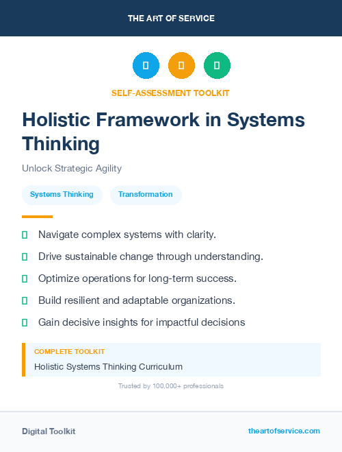 Holistic Framework in Systems Thinking
