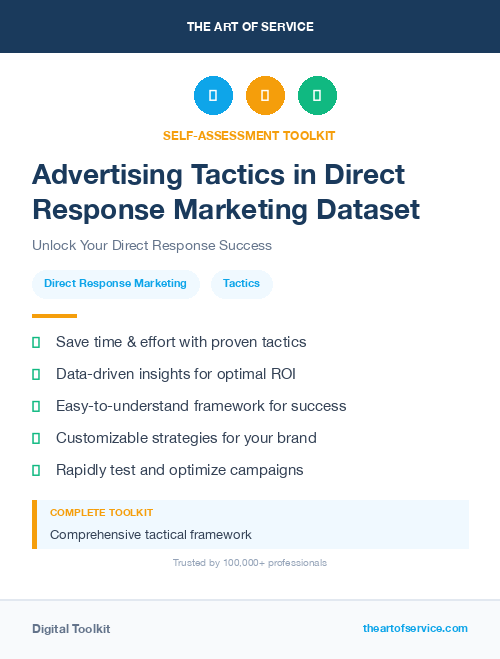 Advertising Tactics in Direct Response Marketing Dataset
