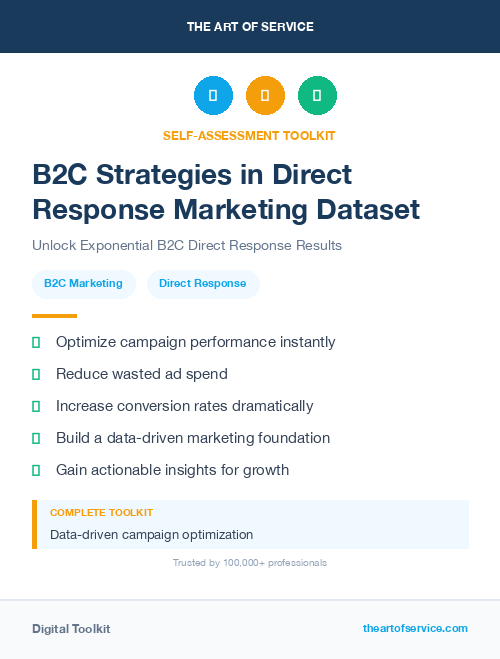 B2C Strategies in Direct Response Marketing Dataset