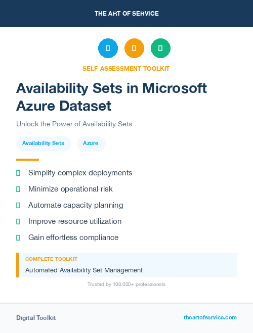 Availability Sets in Microsoft Azure Dataset