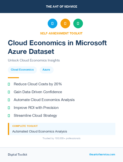 Cloud Economics in Microsoft Azure Dataset