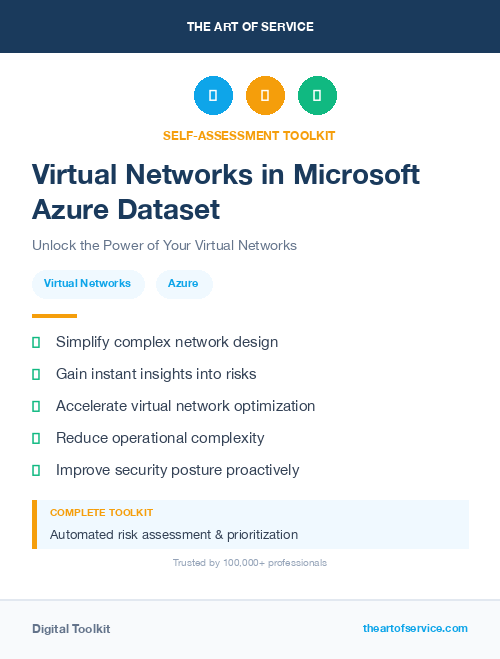 Virtual Networks in Microsoft Azure Dataset