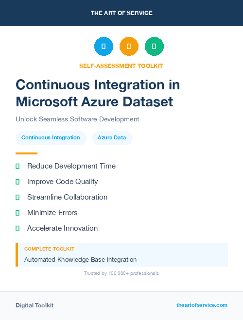 Continuous Integration in Microsoft Azure Dataset