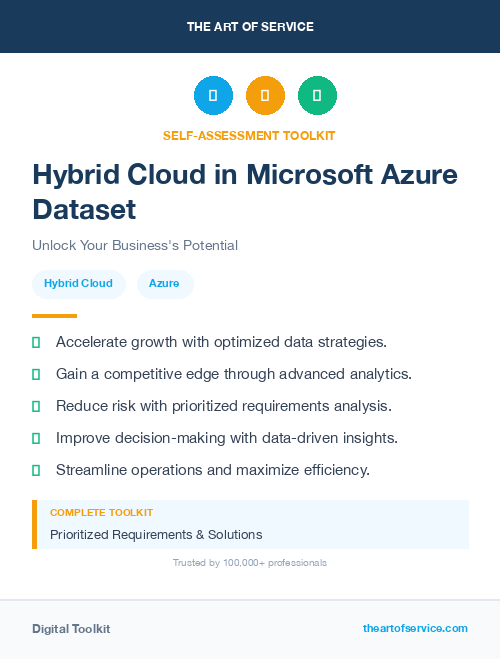 Hybrid Cloud in Microsoft Azure Dataset