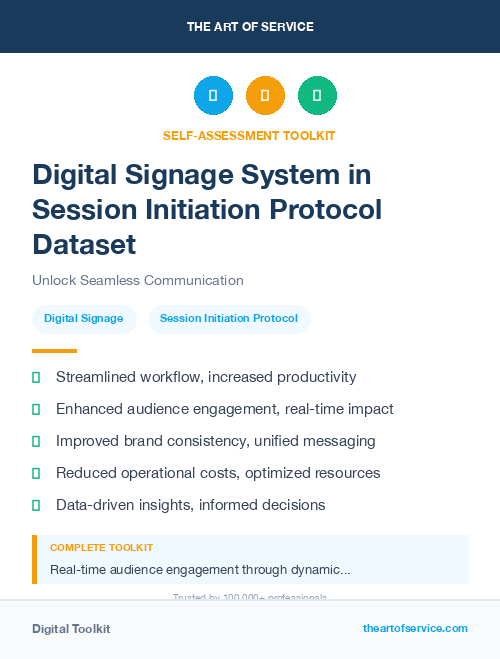 Digital Signage System in Session Initiation Protocol Dataset