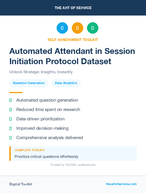 Automated Attendant in Session Initiation Protocol Dataset