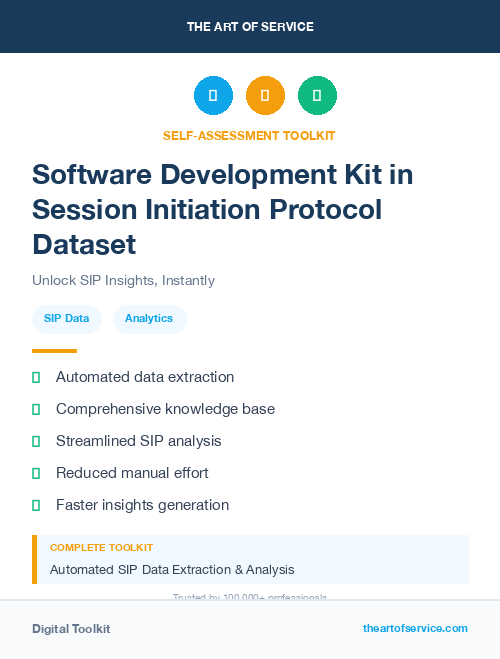 Software Development Kit in Session Initiation Protocol Dataset