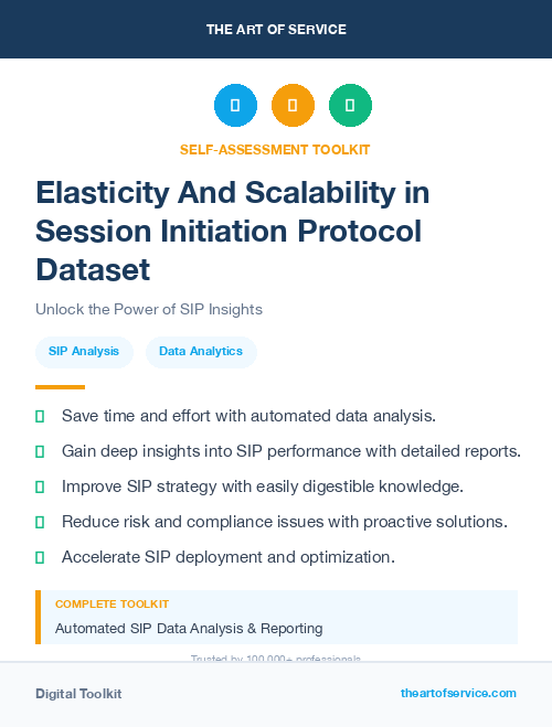 Elasticity And Scalability in Session Initiation Protocol Dataset
