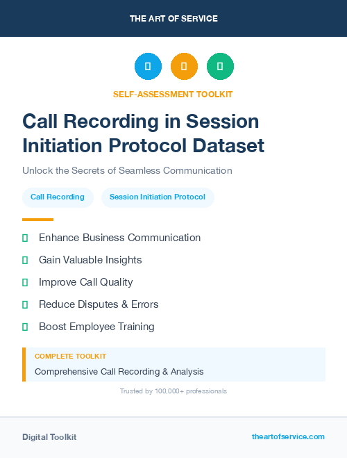 Call Recording in Session Initiation Protocol Dataset