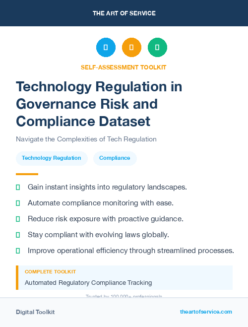 Technology Regulation in Governance Risk and Compliance Dataset