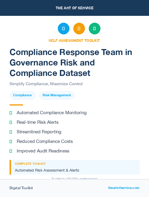 Compliance Response Team in Governance Risk and Compliance Dataset