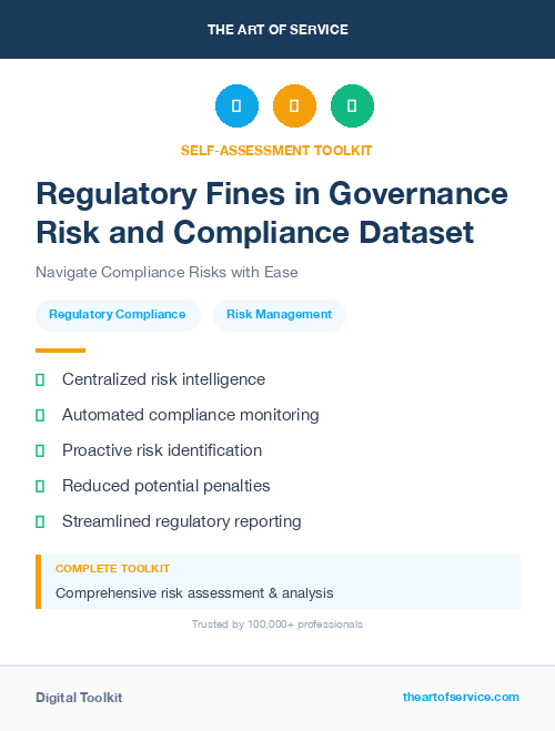 Regulatory Fines in Governance Risk and Compliance Dataset