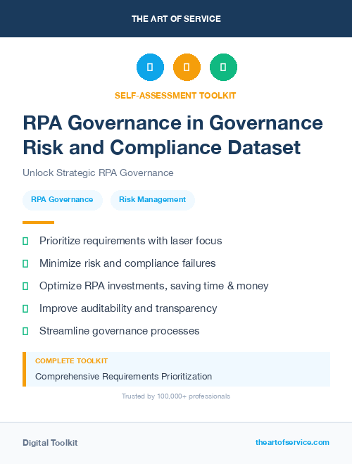 RPA Governance in Governance Risk and Compliance Dataset