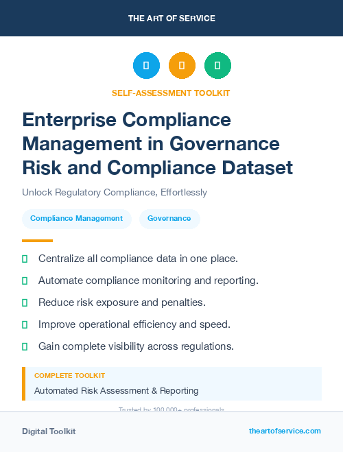 Enterprise Compliance Management in Governance Risk and Compliance Dataset