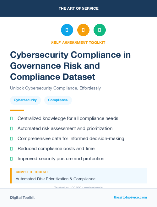 Cybersecurity Compliance in Governance Risk and Compliance Dataset