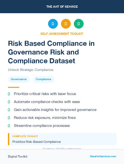 Risk Based Compliance in Governance Risk and Compliance Dataset