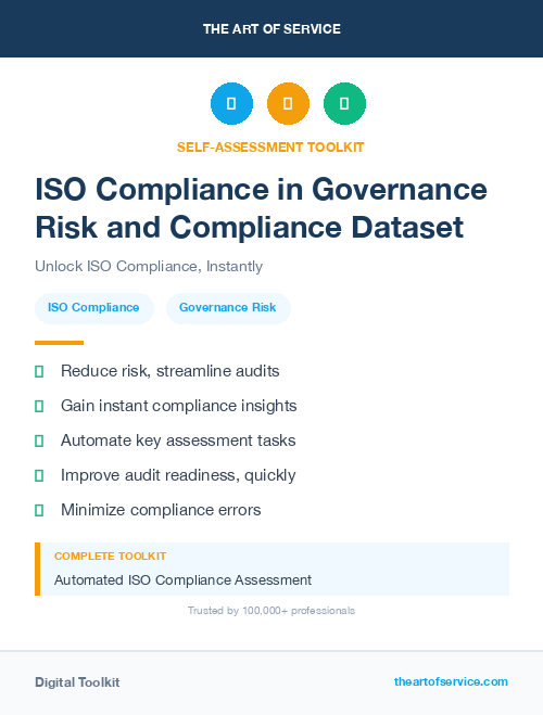 ISO Compliance in Governance Risk and Compliance Dataset