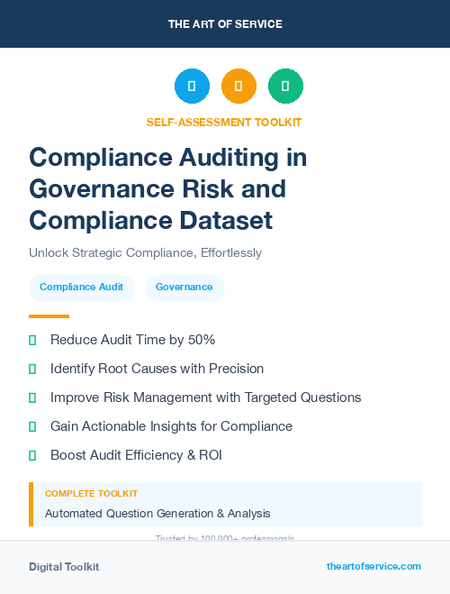 Compliance Auditing in Governance Risk and Compliance Dataset
