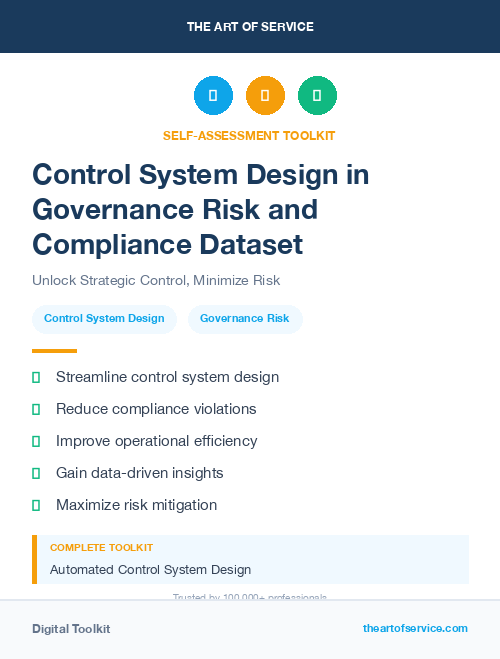 Control System Design in Governance Risk and Compliance Dataset