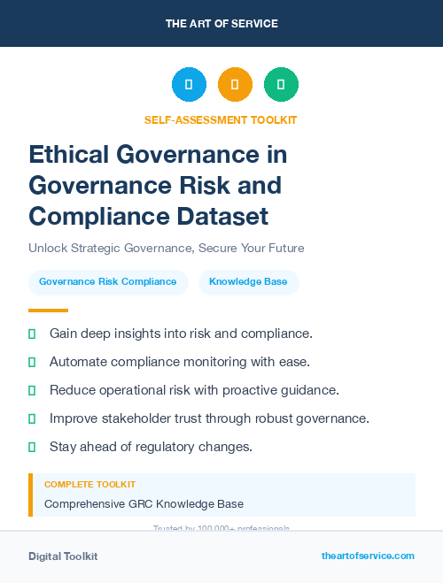 Ethical Governance in Governance Risk and Compliance Dataset