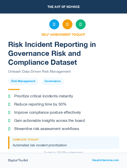Risk Incident Reporting in Governance Risk and Compliance Dataset