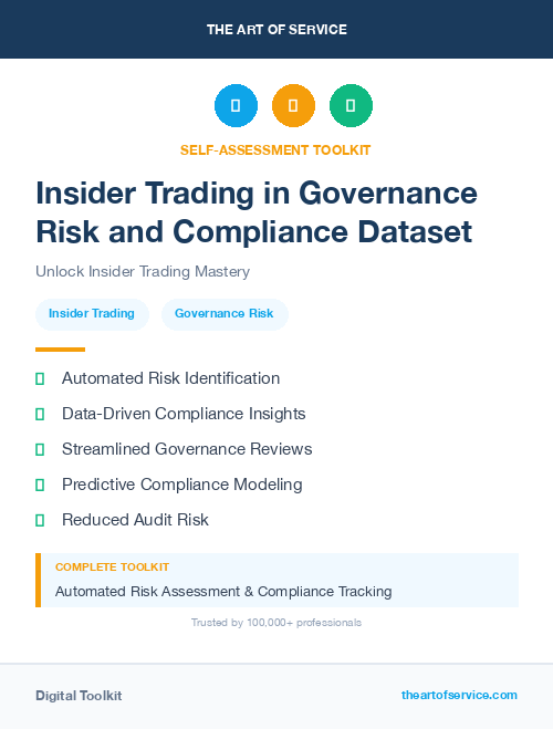 Insider Trading in Governance Risk and Compliance Dataset