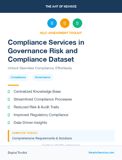 Compliance Services in Governance Risk and Compliance Dataset
