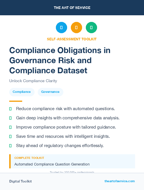 Compliance Obligations in Governance Risk and Compliance Dataset