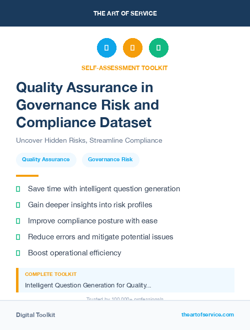 Quality Assurance in Governance Risk and Compliance Dataset