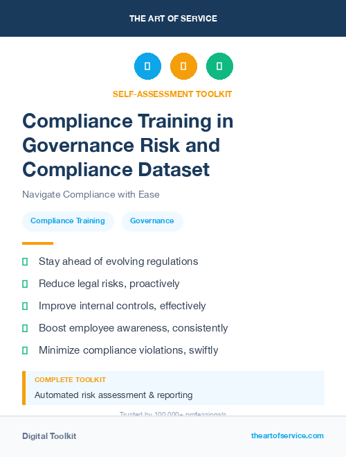 Compliance Training in Governance Risk and Compliance Dataset