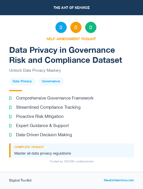 Data Privacy in Governance Risk and Compliance Dataset
