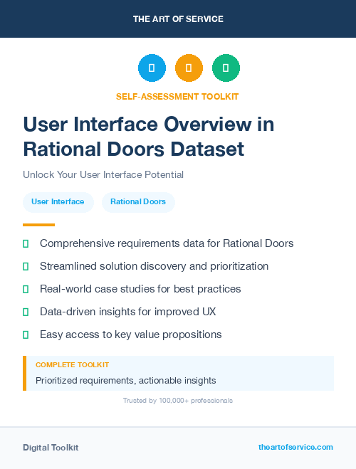 User Interface Overview in Rational Doors Dataset