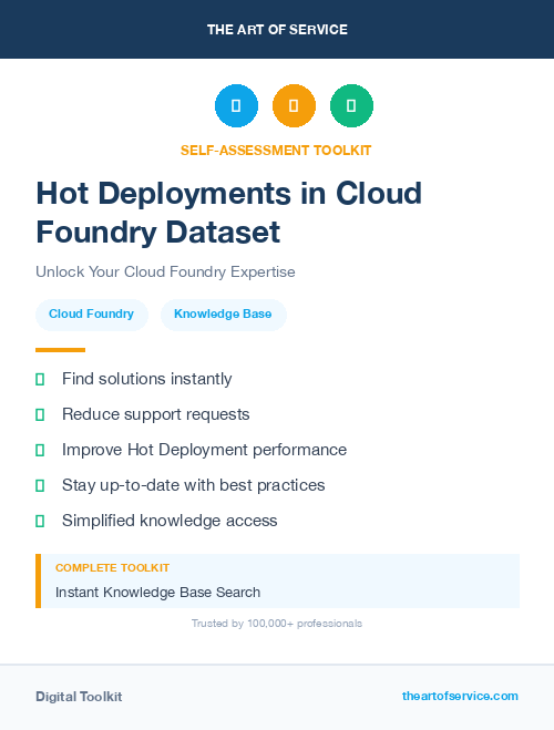 Hot Deployments in Cloud Foundry Dataset