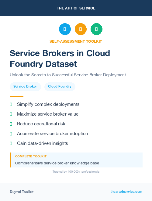 Service Brokers in Cloud Foundry Dataset