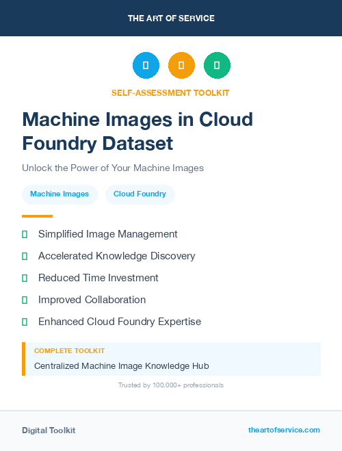Machine Images in Cloud Foundry Dataset