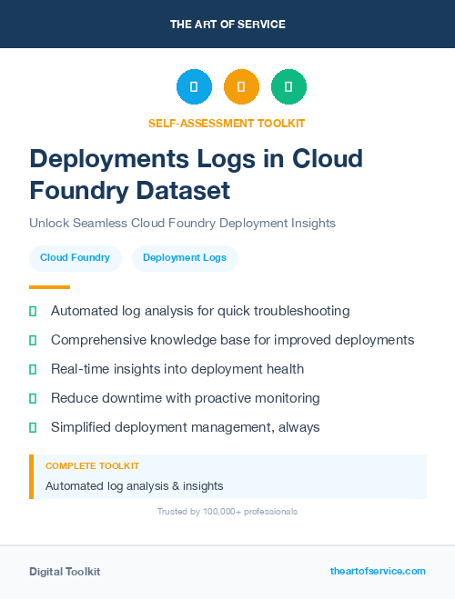Deployments Logs in Cloud Foundry Dataset