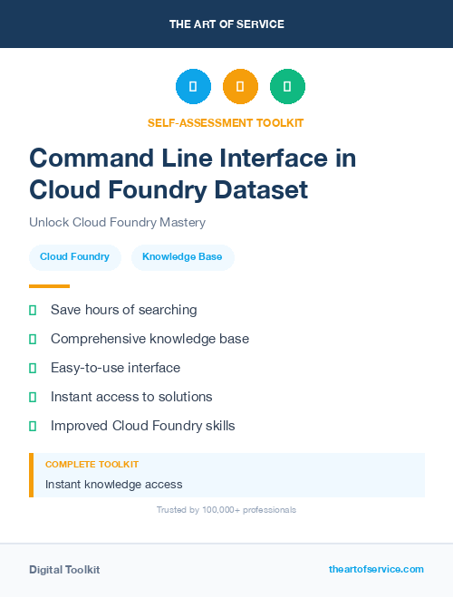Command Line Interface in Cloud Foundry Dataset