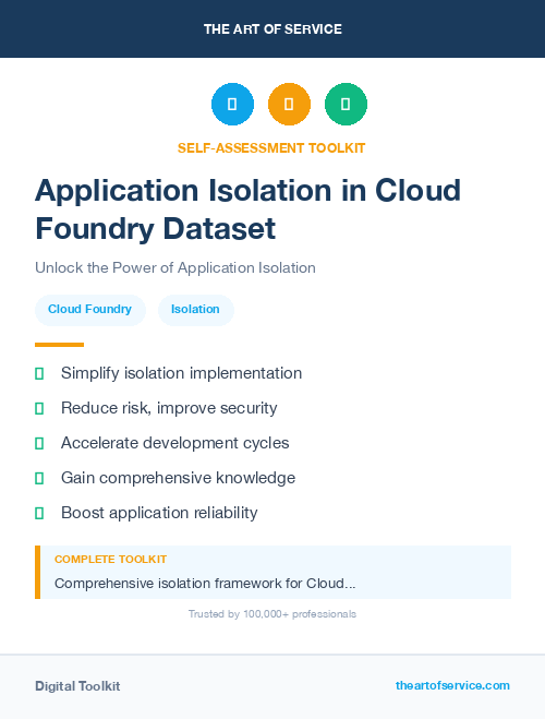 Application Isolation in Cloud Foundry Dataset