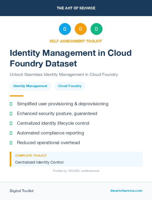 Identity Management in Cloud Foundry Dataset