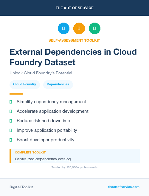 External Dependencies in Cloud Foundry Dataset