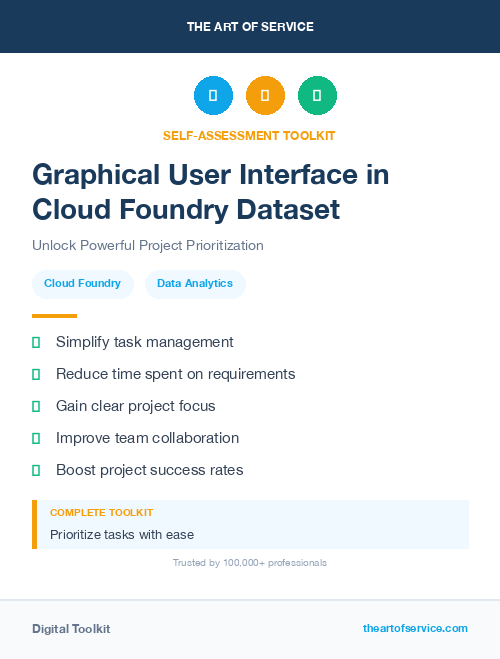 Graphical User Interface in Cloud Foundry Dataset