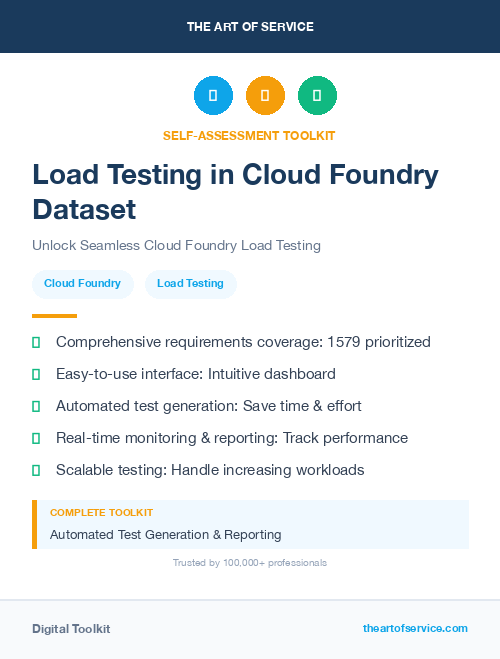 Load Testing in Cloud Foundry Dataset