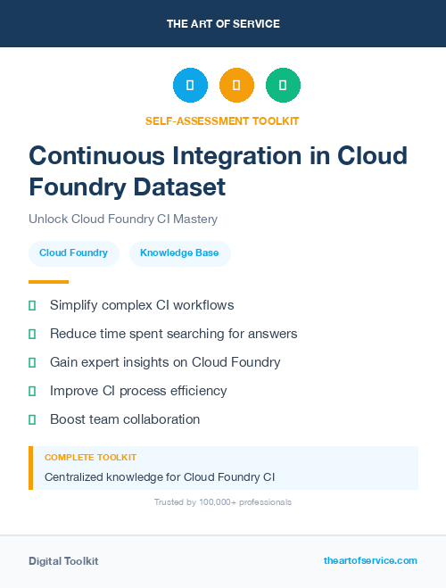 Continuous Integration in Cloud Foundry Dataset