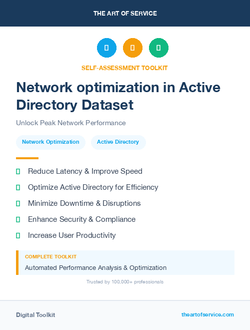 Network optimization in Active Directory Dataset