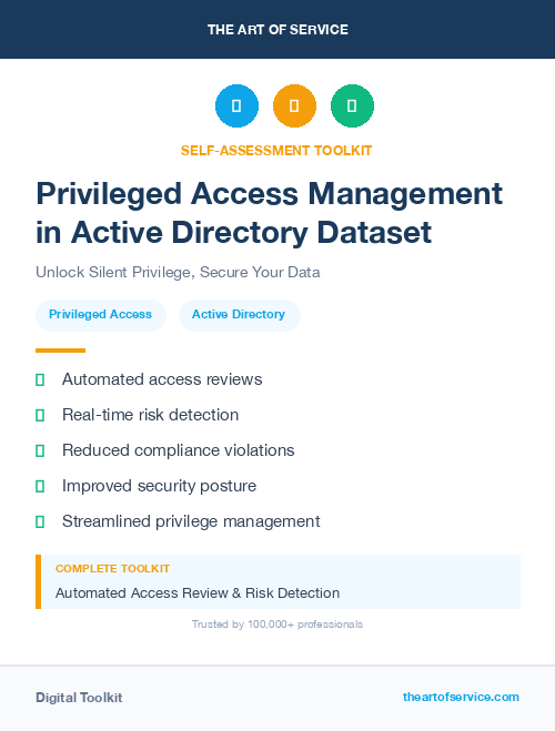 Privileged Access Management in Active Directory Dataset